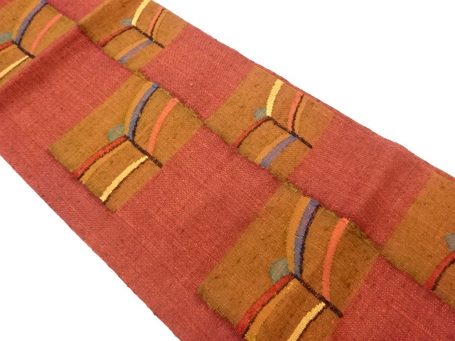 JAPANESE NAGOYA OBI / MAWATA TSUMUGI / WOVEN ABSTRACT